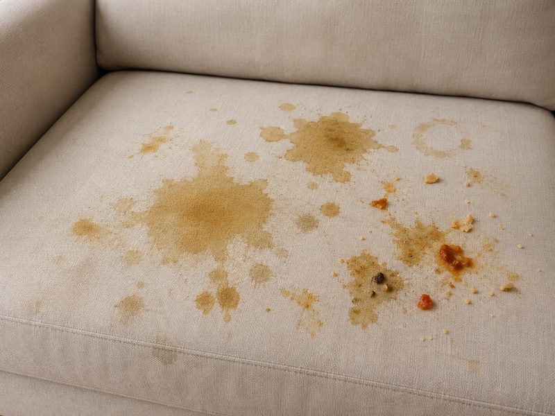 Vết dầu mỡ, đồ ăn nhiều dầu trên sofa